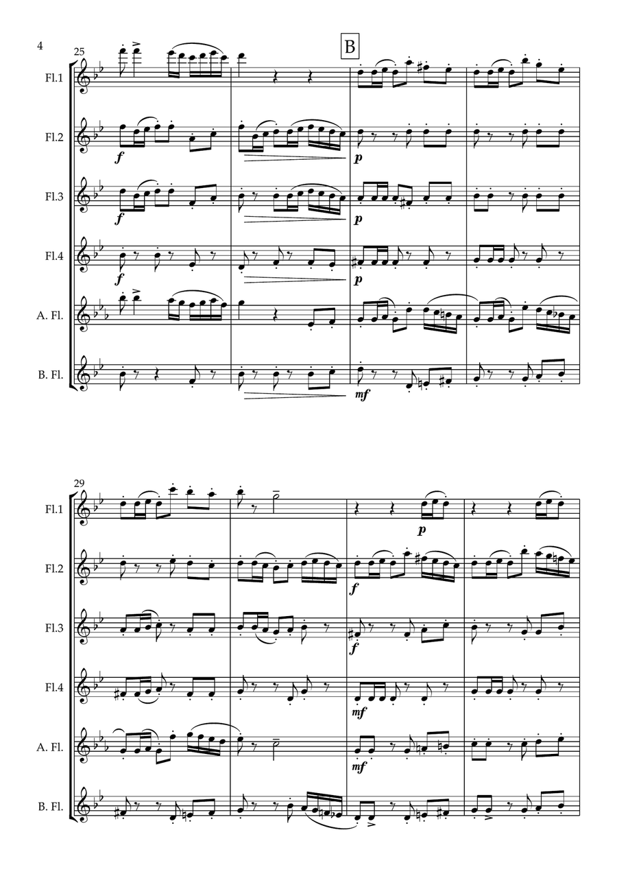 Spanish Polonaise for Flute Choir Flute Choir scores gallery preview page 5