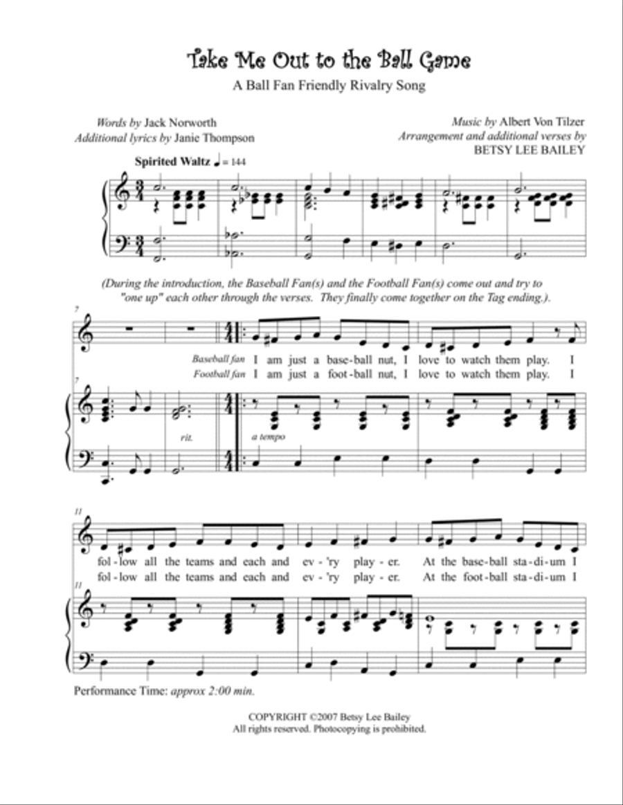 Take Me Out to the Ball Game SA scores gallery preview page 2