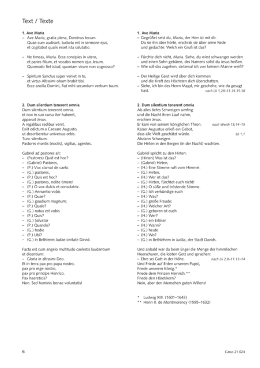 Four Christmas motets (Vier Motetten fur die Weihnachtszeit) Score scores gallery preview page 7