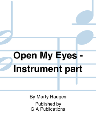 Book cover for Open My Eyes - Instrument edition