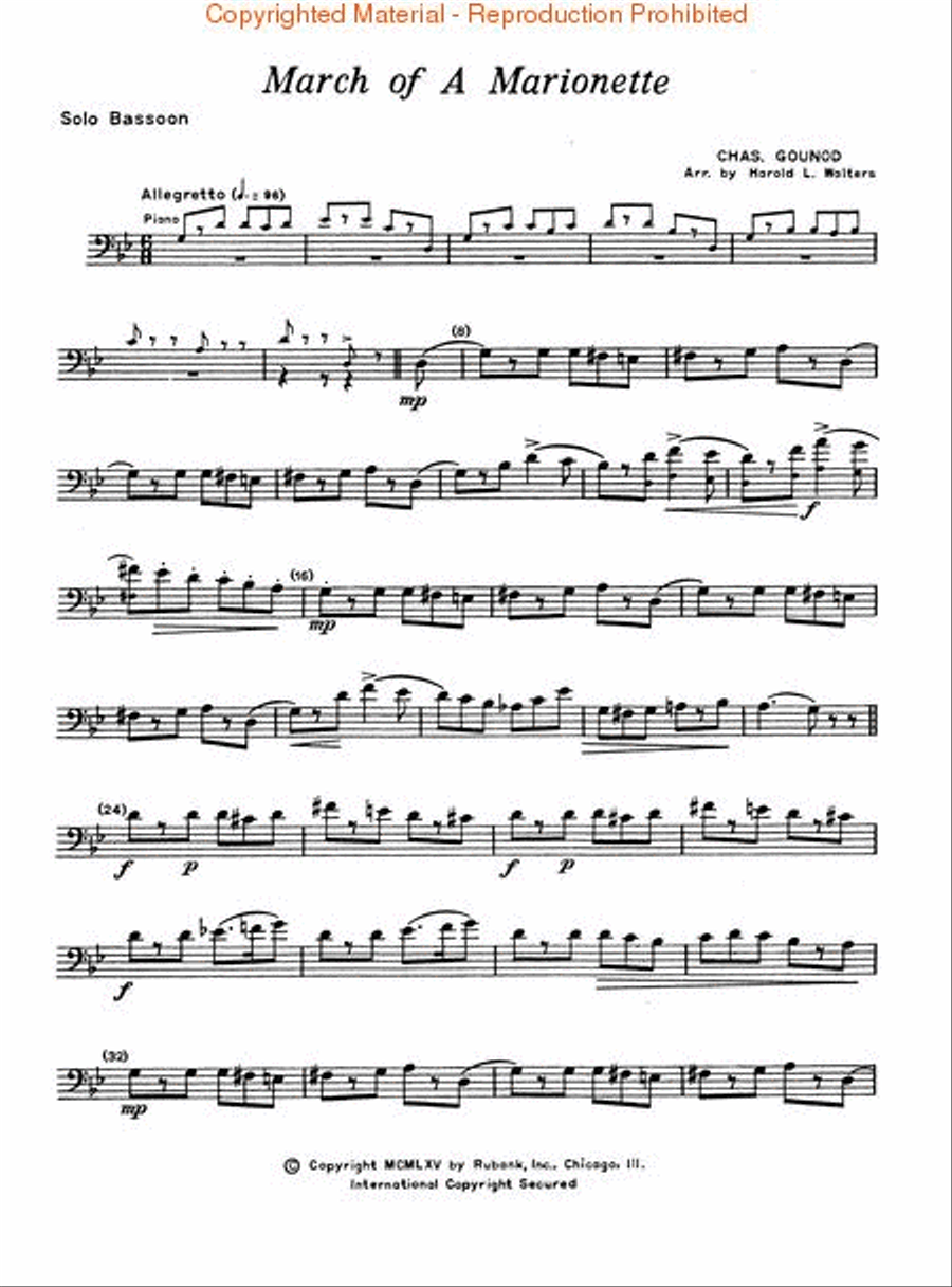 March of a Marionette Bassoon Solo scores gallery preview page 2