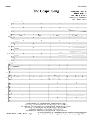 The Gospel Song - Full Score