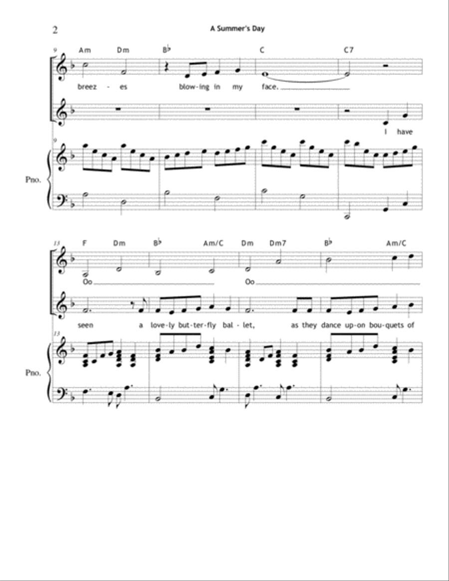 A Summer's Day A Summer's Day SA scores gallery preview page 2