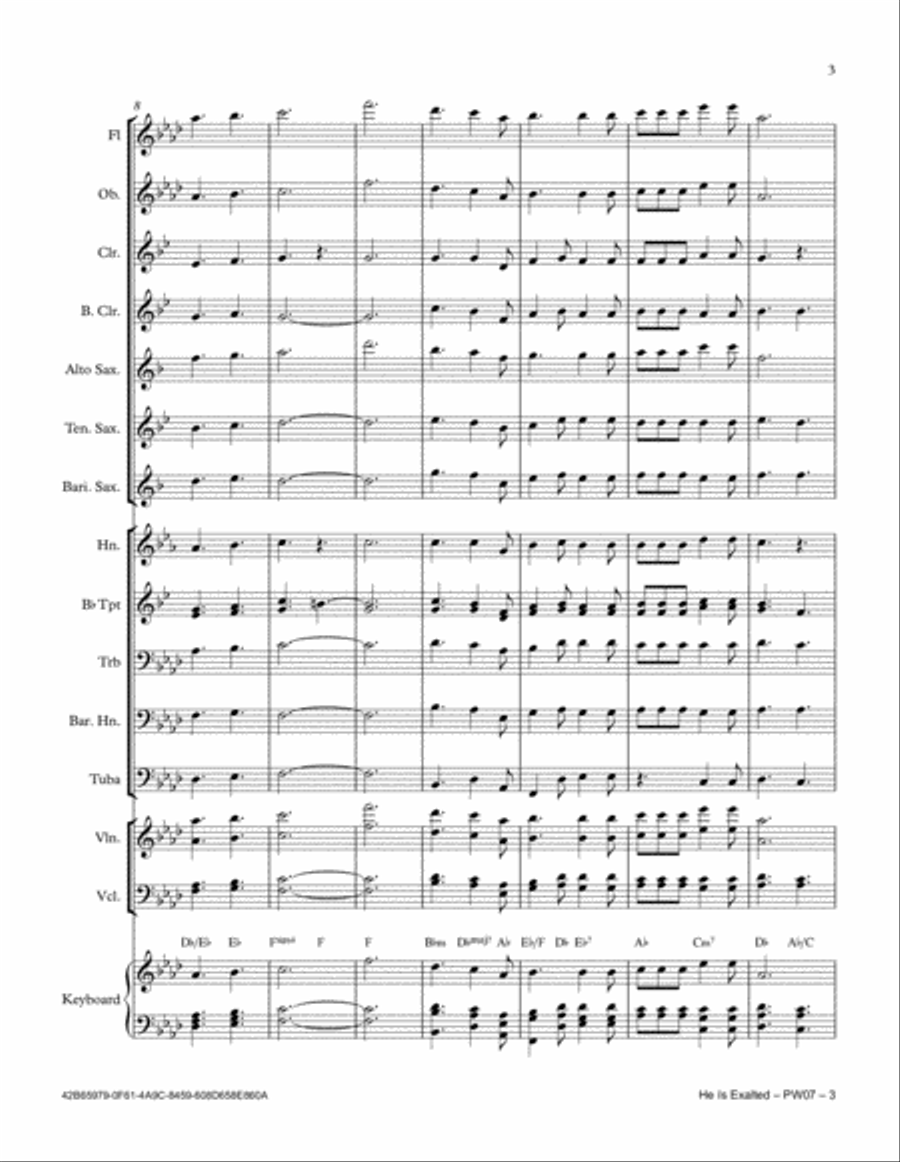 He Is Exalted He Is Exalted Full Orchestra scores gallery preview page 3
