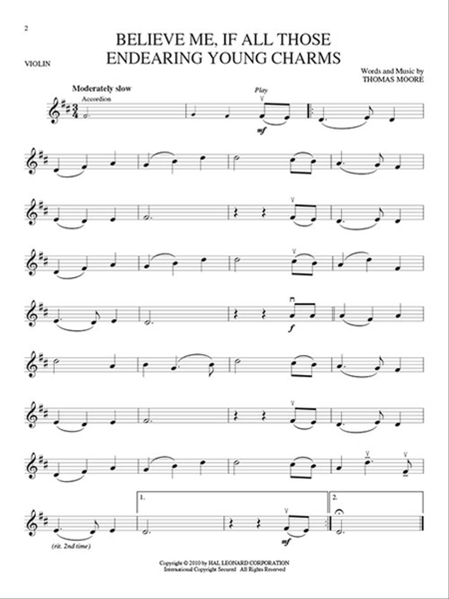 Irish Favorites Violin Solo scores gallery preview page 3
