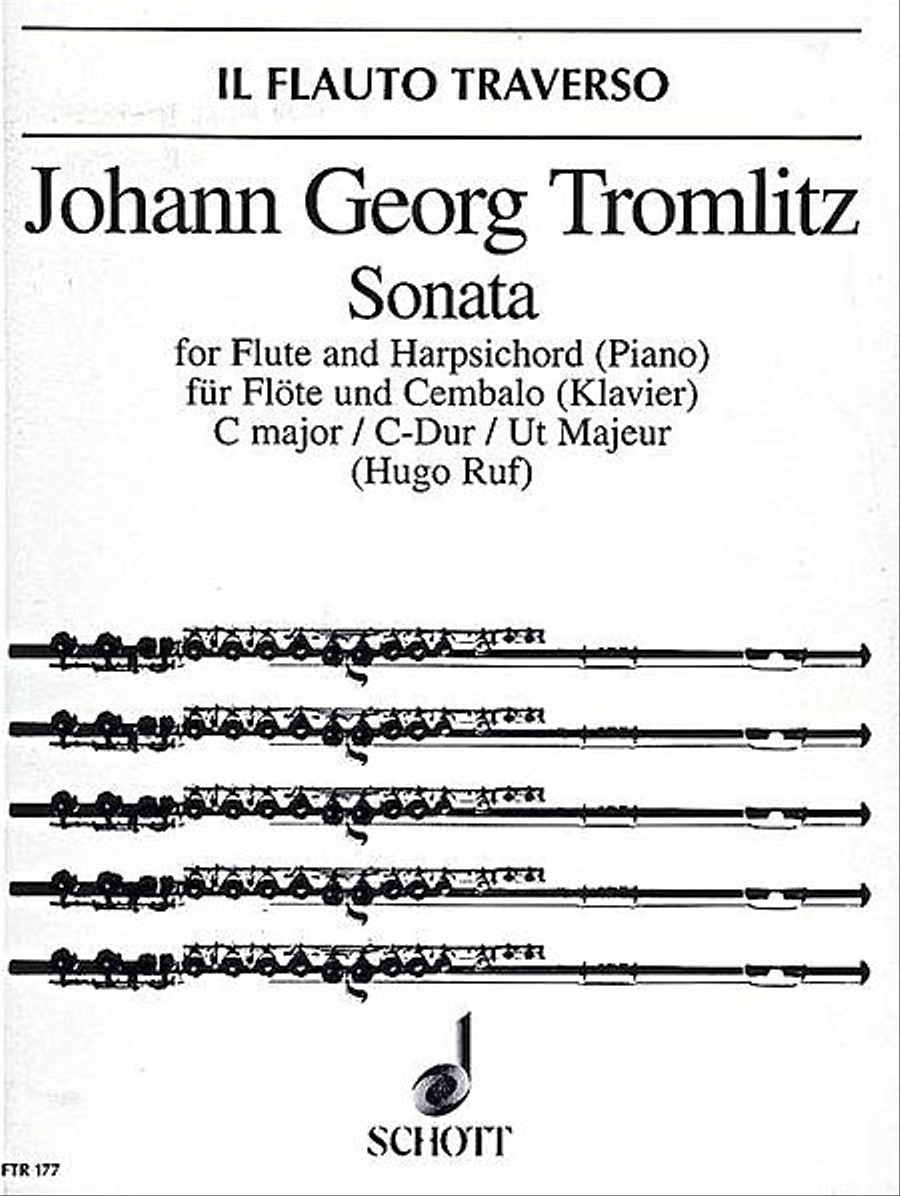 Sonata No. 1 C Major Flute Solo scores gallery preview page 1
