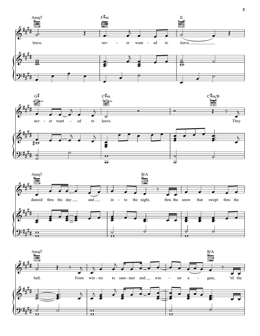 Jenny Of Oldstones (from Game of Thrones) Piano, Vocal, Guitar scores gallery preview page 3