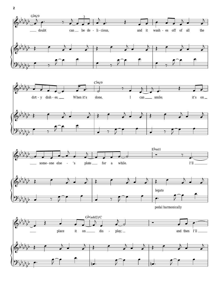 What Baking Can Do (from Waitress The Musical) Voice scores gallery preview page 2