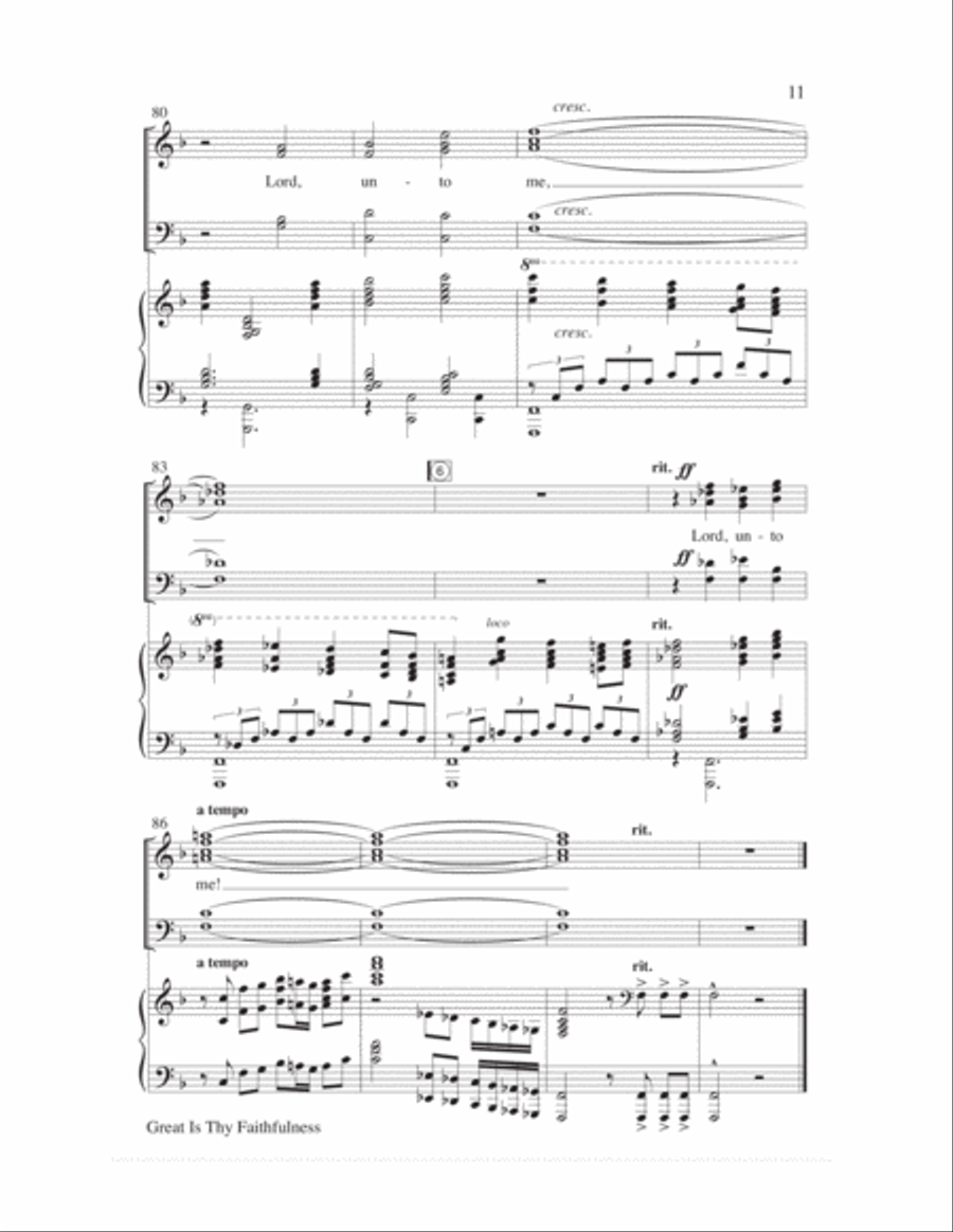 Great Is Thy Faithfulness 4-Part scores gallery preview page 11