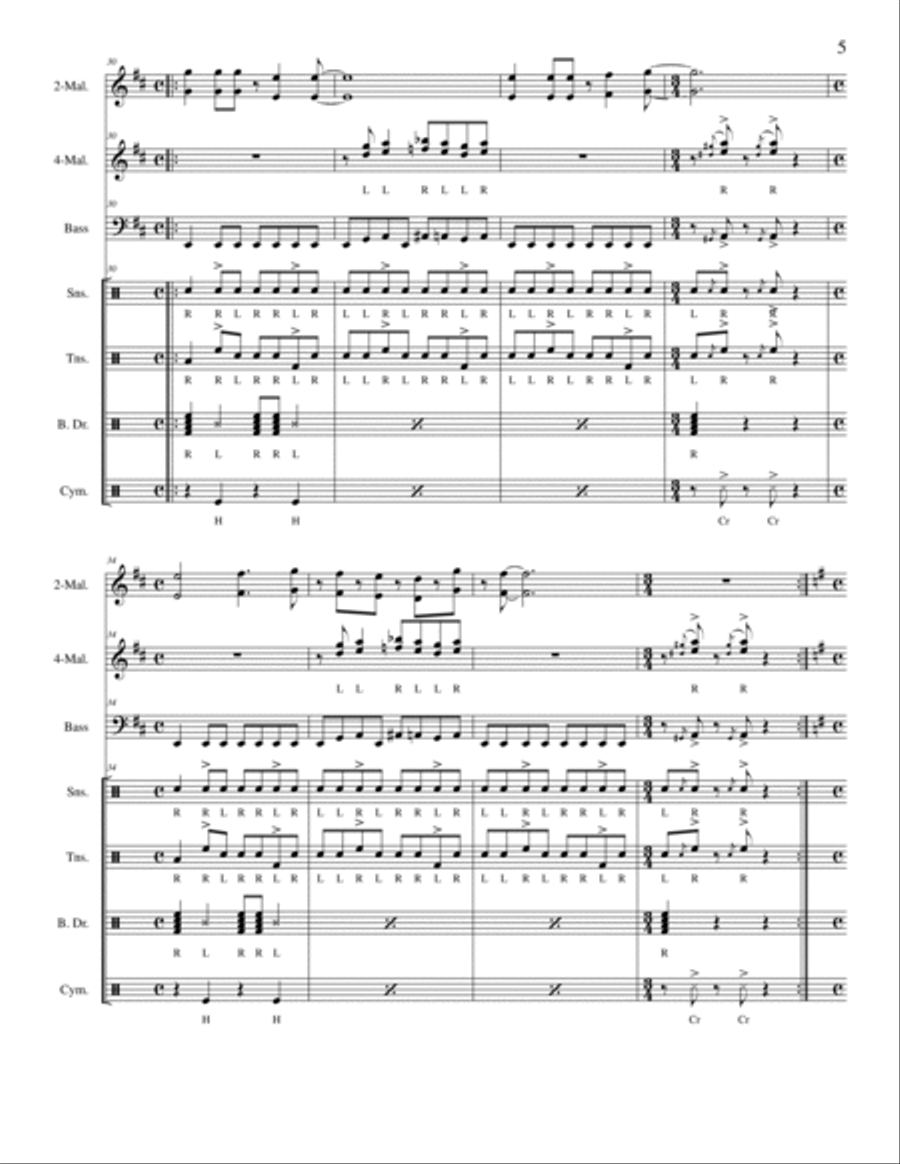 Master Of Puppets Percussion Ensemble scores gallery preview page 5