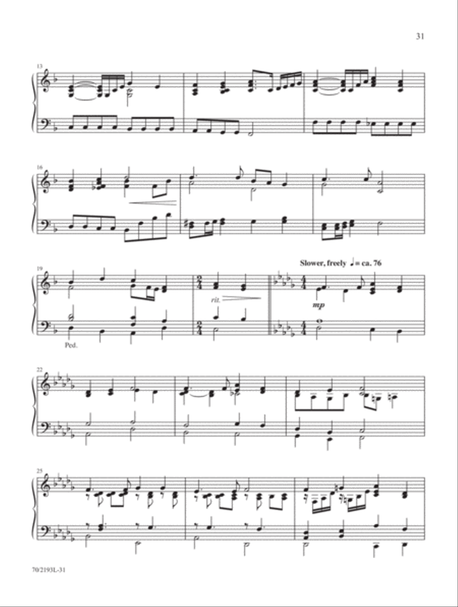 Mark Hayes: Miniatures for Organ Organ Solo scores gallery preview page 17
