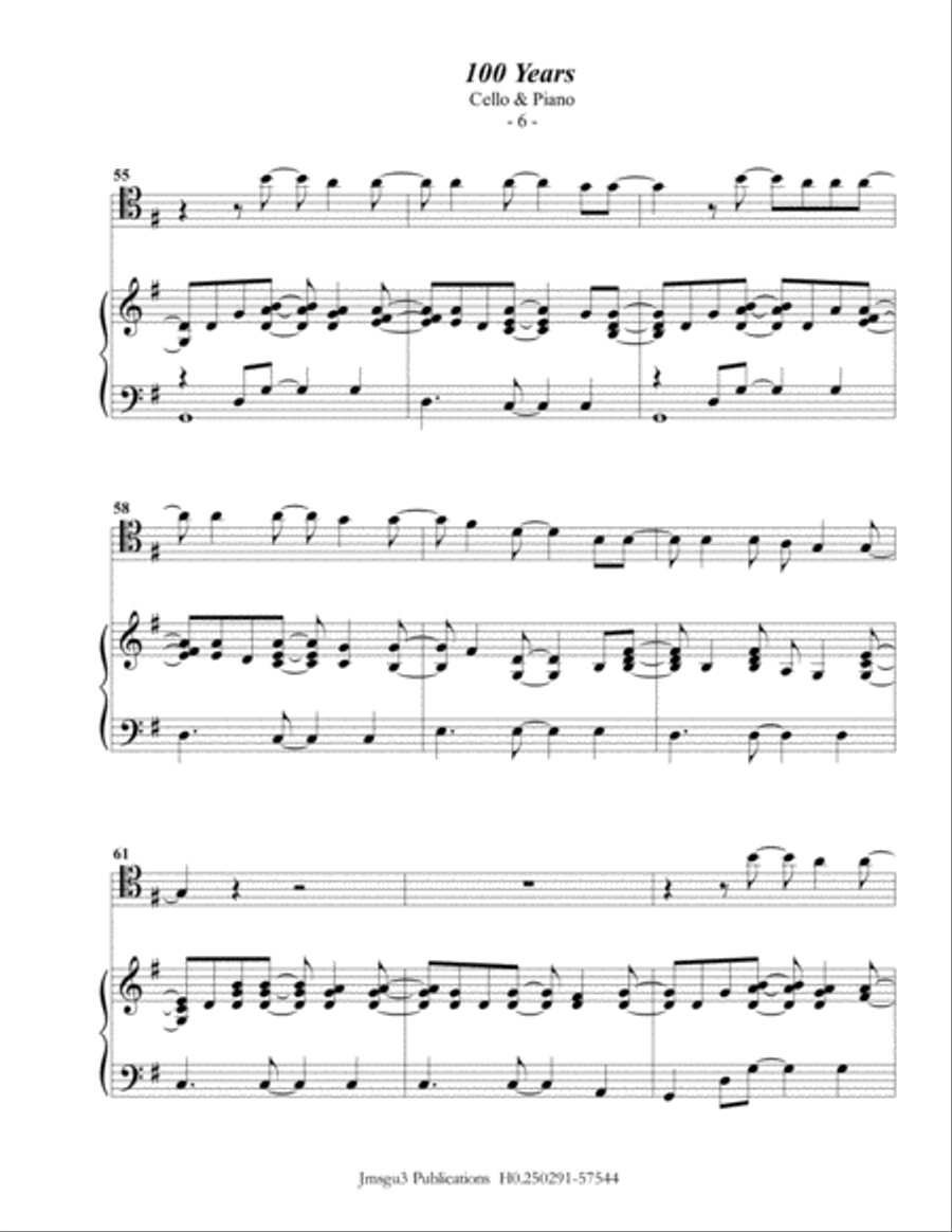 100 Years Piano scores gallery preview page 6