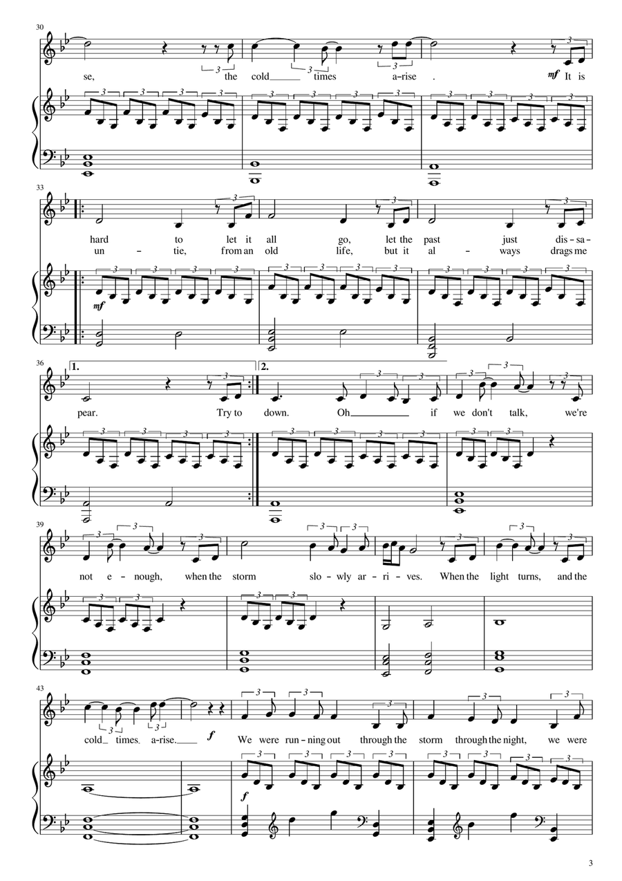 Falling Apart Falling Apart Piano, Vocal scores gallery preview page 3