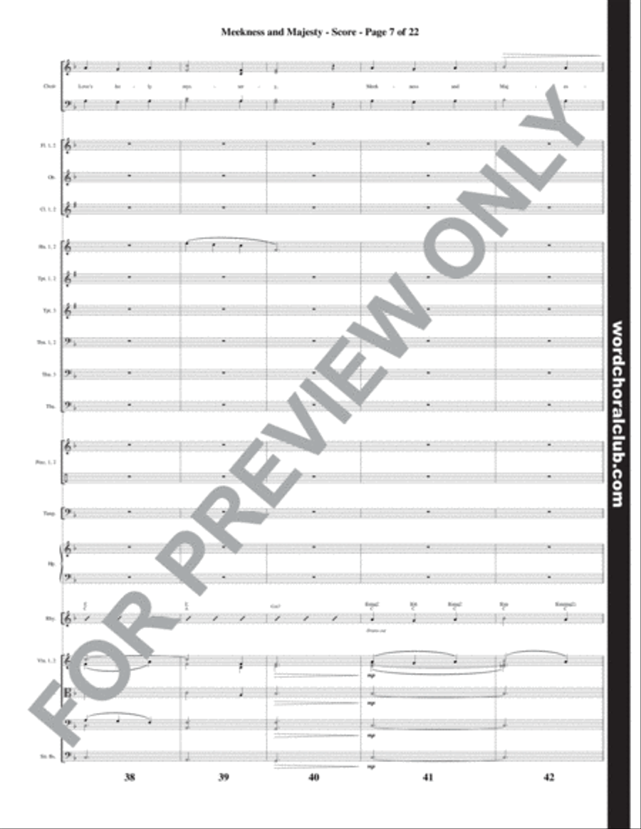 Meekness and Majesty - Orchestration Choir scores gallery preview page 8