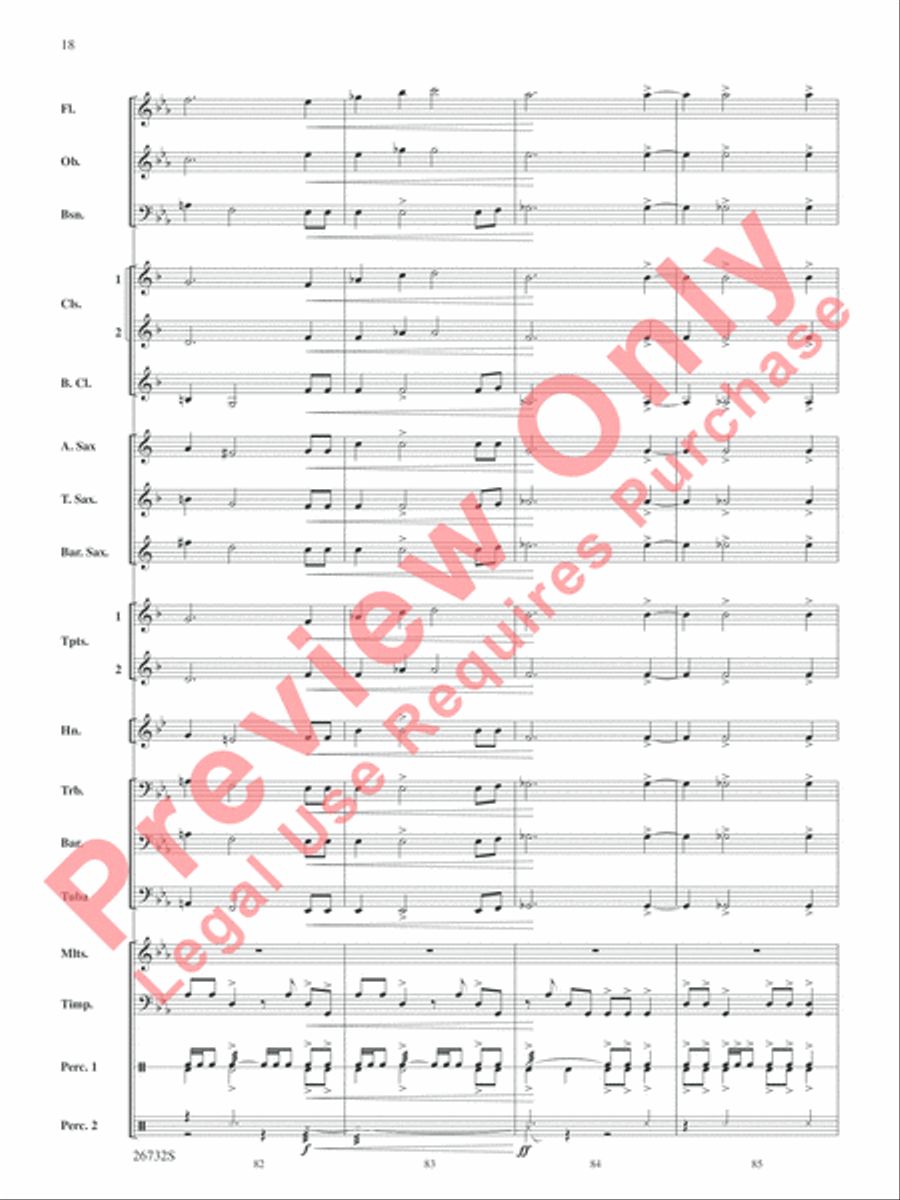 Four Waves Four Waves Concert Band scores gallery preview page 19