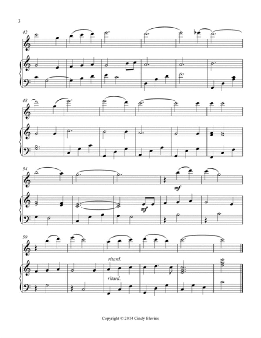 My Wild Irish Rose, arranged for Harp and Flute Flute scores gallery preview page 4