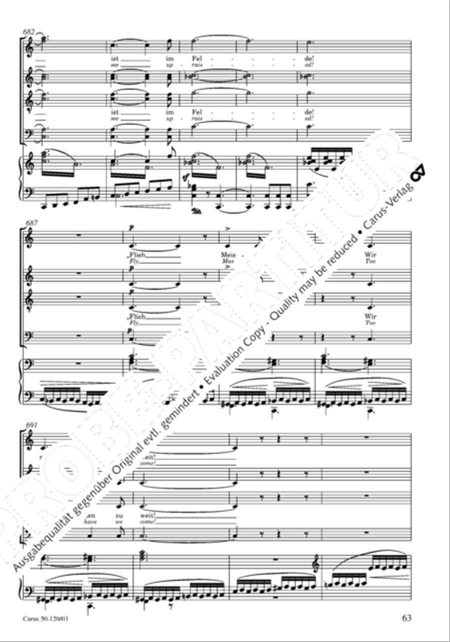 Christoforus + Das Tochterlein des Jairus (Gesamtausgabe, Bd. 9) 4-Part scores gallery preview page 64
