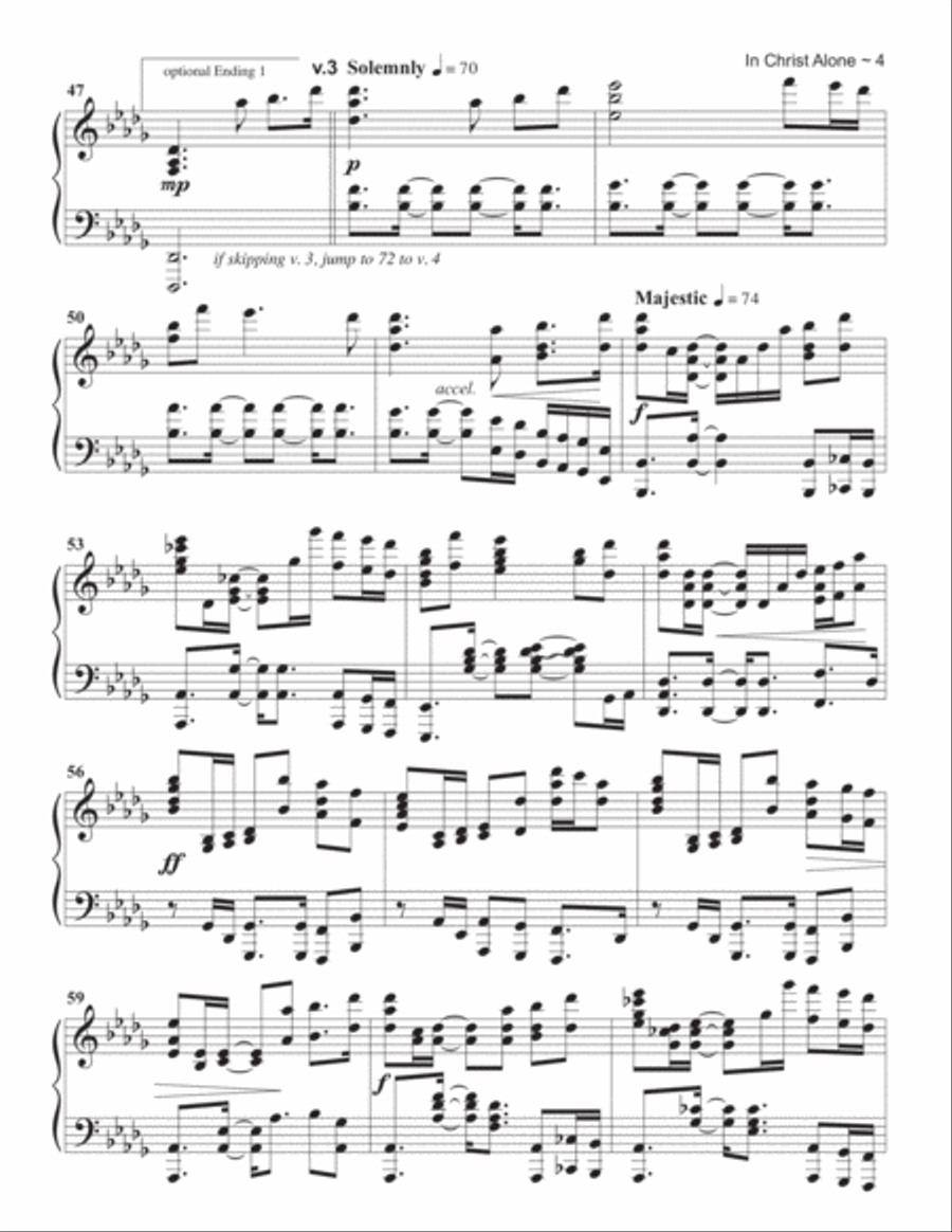In Christ Alone Piano Solo scores gallery preview page 6