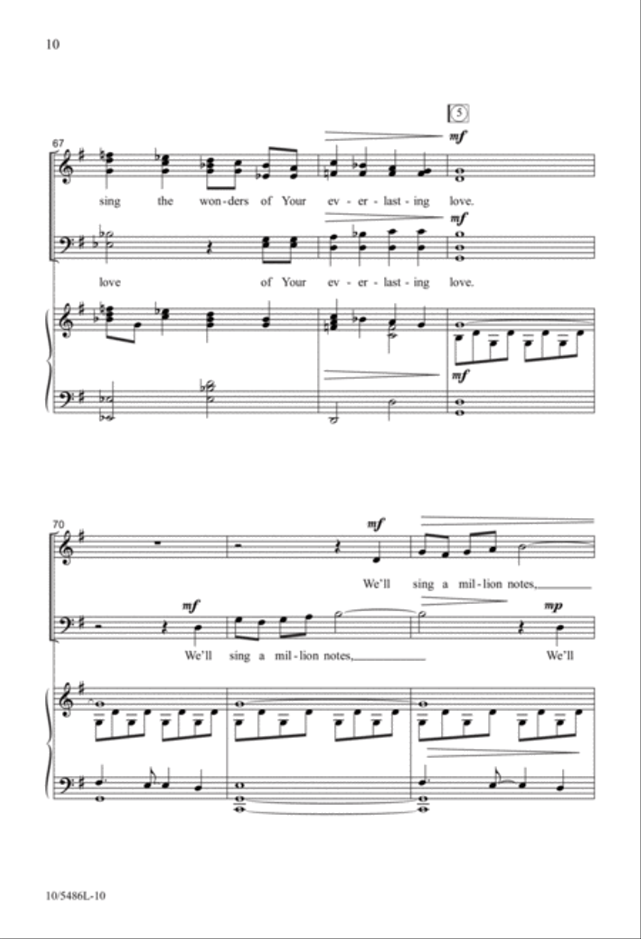 A Million Notes A Million Notes 4-Part scores gallery preview page 10