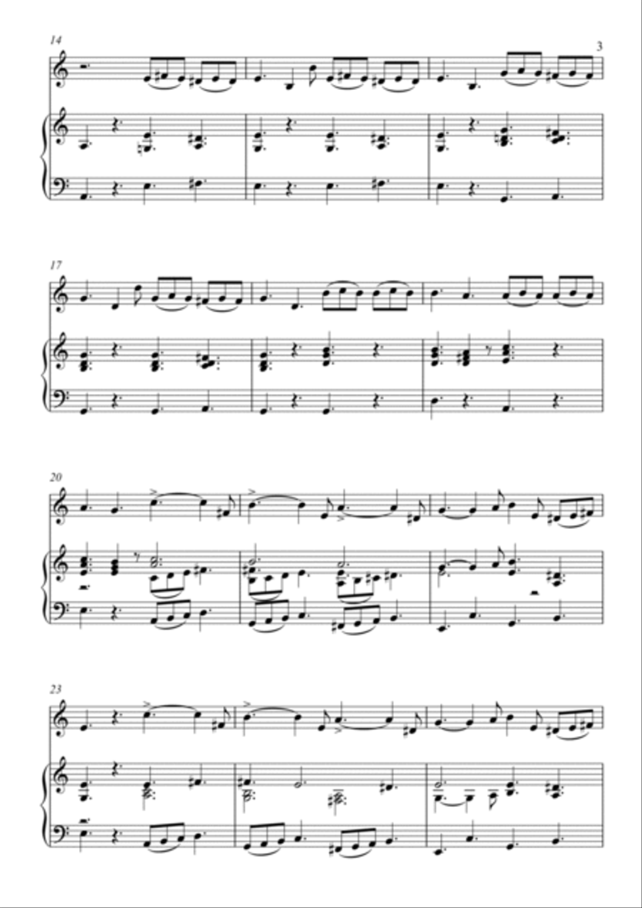 Alessandro Scarlatti - Spesso vibra per suo gioco (Piano and Violin) Small Ensemble scores gallery preview page 3