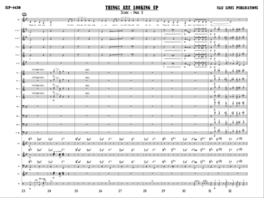 Things Are Looking Up Big Band scores gallery preview page 8