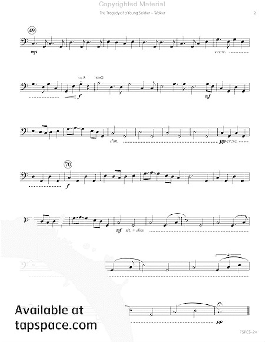 Tragedy of a Young Soldier, The Percussion scores gallery preview page 6