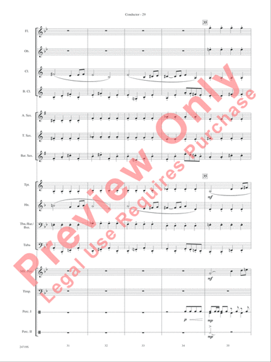 Harry Potter and the Goblet of Fire, Themes from Concert Band scores gallery preview page 31