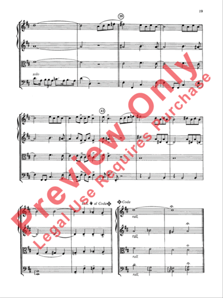 Jazz Classics String Quartet scores gallery preview page 20