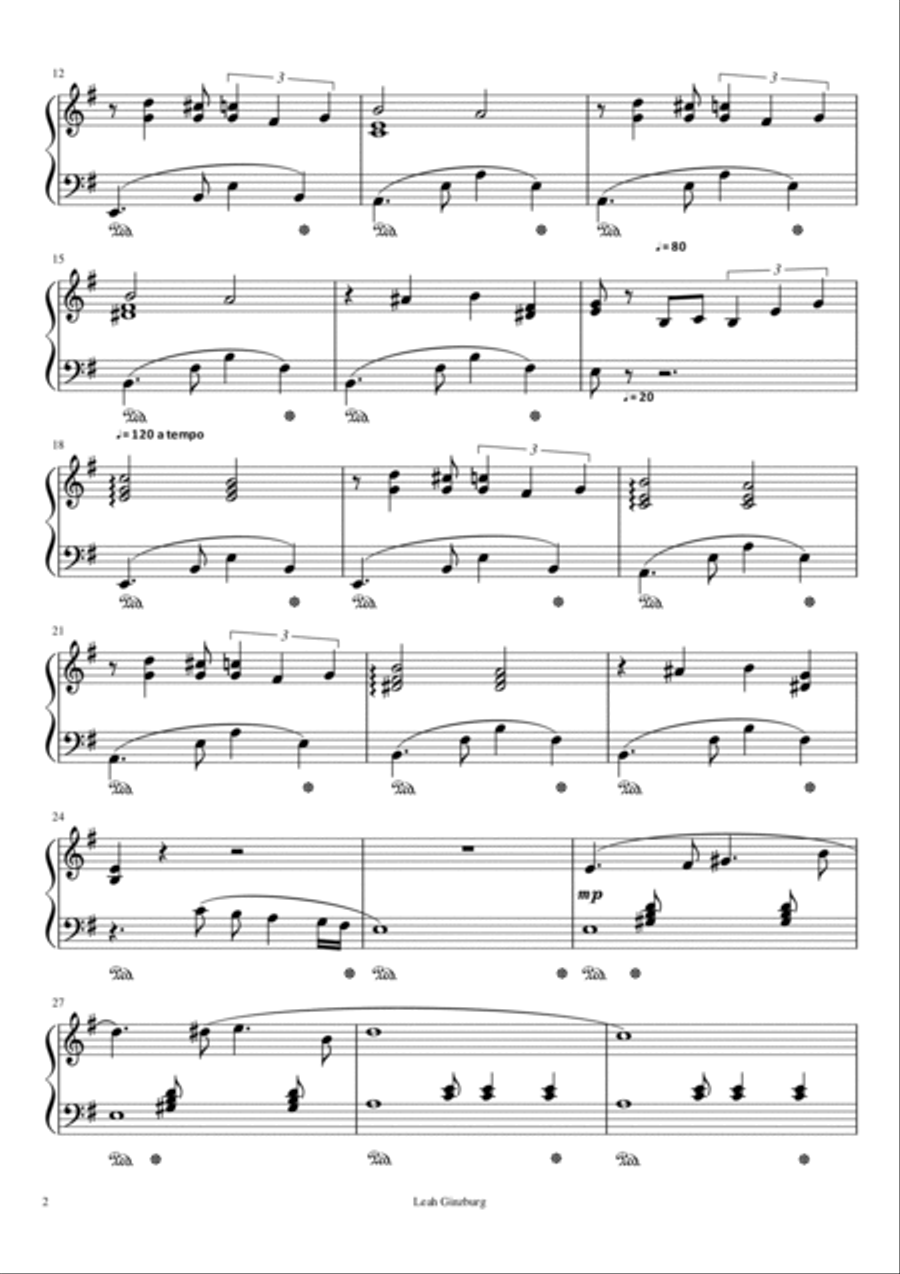 To Ostatnia Niedziela (The Last Sunday) Polish Tango Piano Solo scores gallery preview page 2