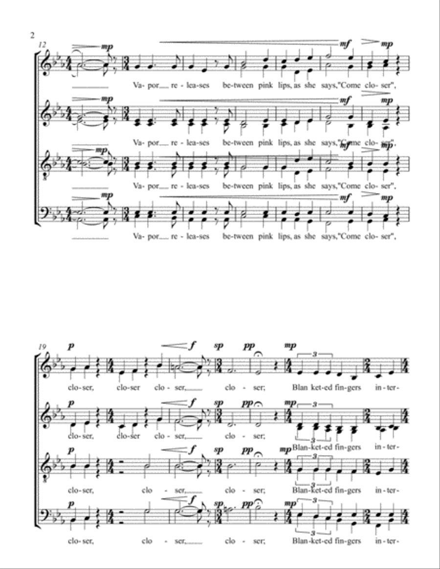 The Snow Falls The Snow Falls 4-Part scores gallery preview page 2