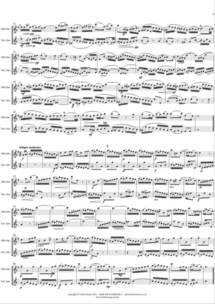 15 2-Part Inventions Woodwind Duet scores gallery preview page 3
