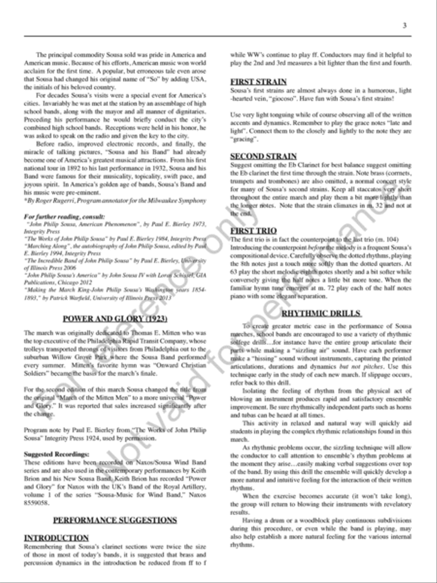 Power And Glory Power And Glory Concert Band scores gallery preview page 4