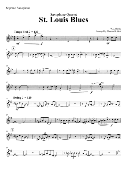 St. Louis Blues - Saxophone Quartet