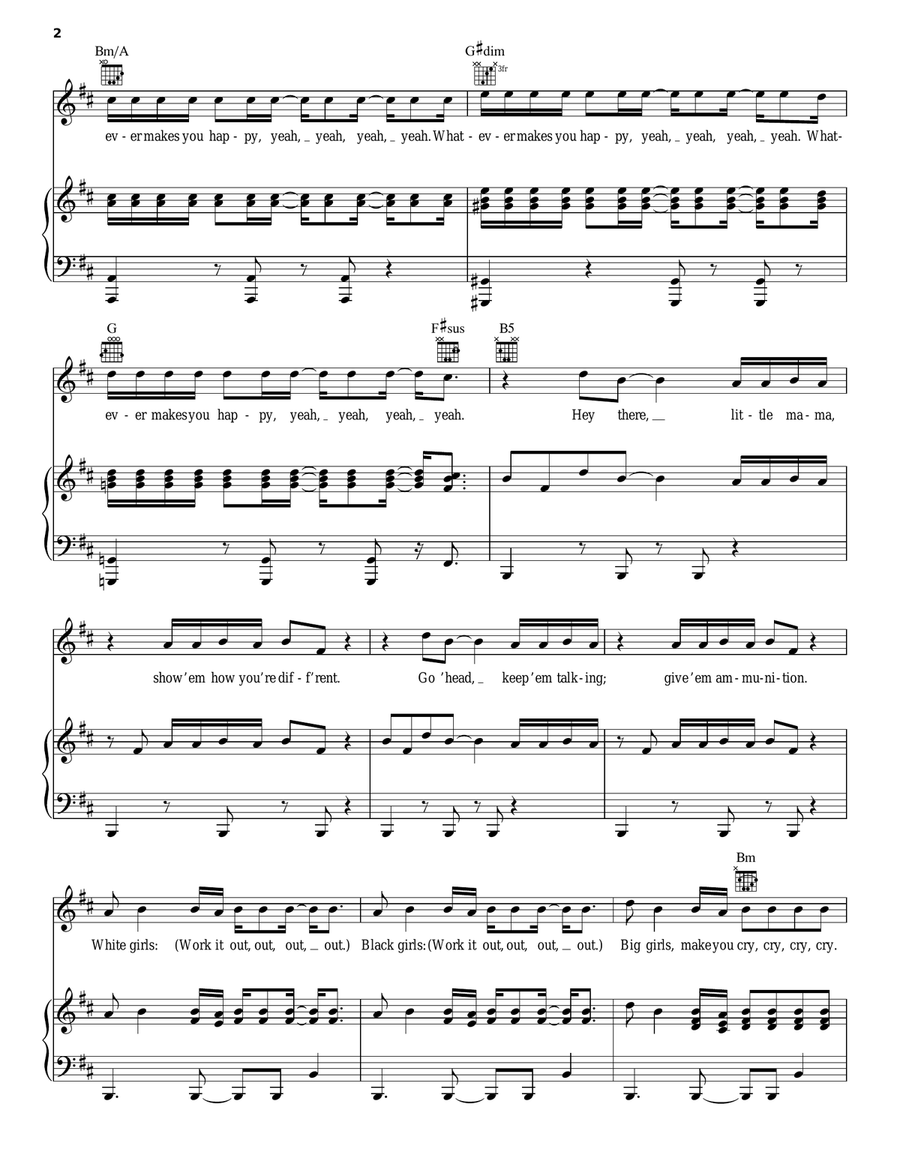 Whatever Makes You Happy Whatever Makes You Happy Piano, Vocal, Guitar scores gallery preview page 2