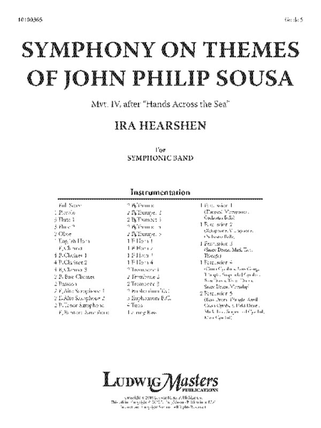 Symphony on Themes of John Philip Sousa, Mvt. 4 after Hands Across the Sea