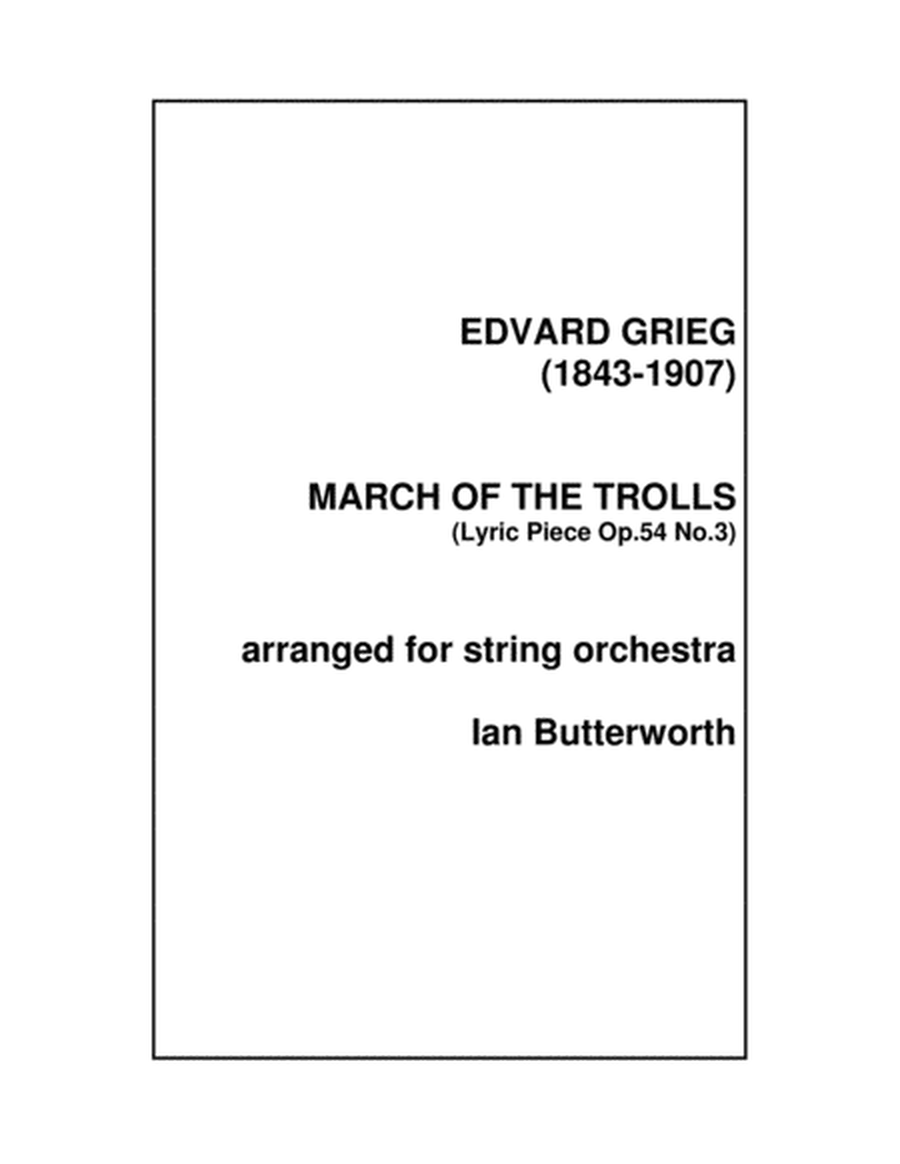 GRIEG March of the Trolls (Op.54 No.3) for string orchestra image number null