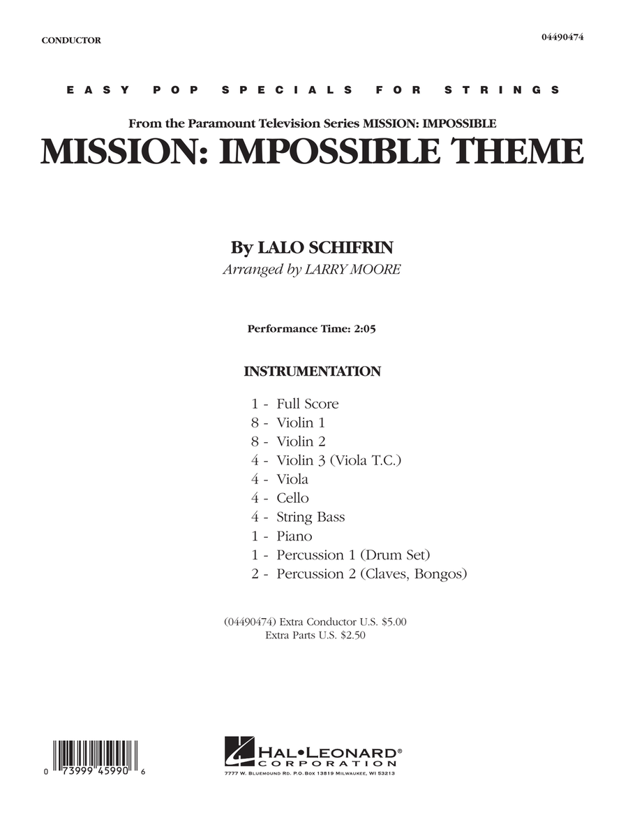 Mission: Impossible Theme - Full Score Orchestra scores gallery preview page 1