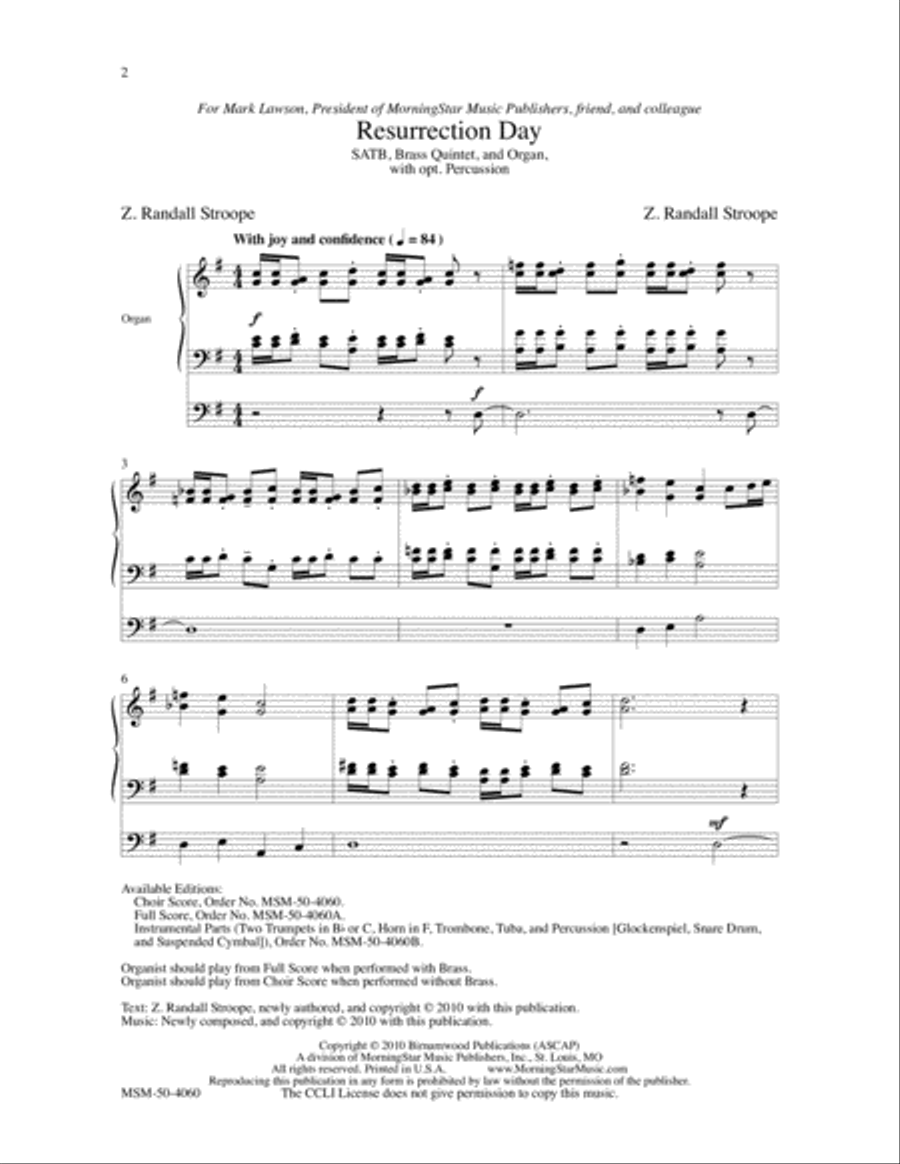 Resurrection Day (Choral Score) image number null