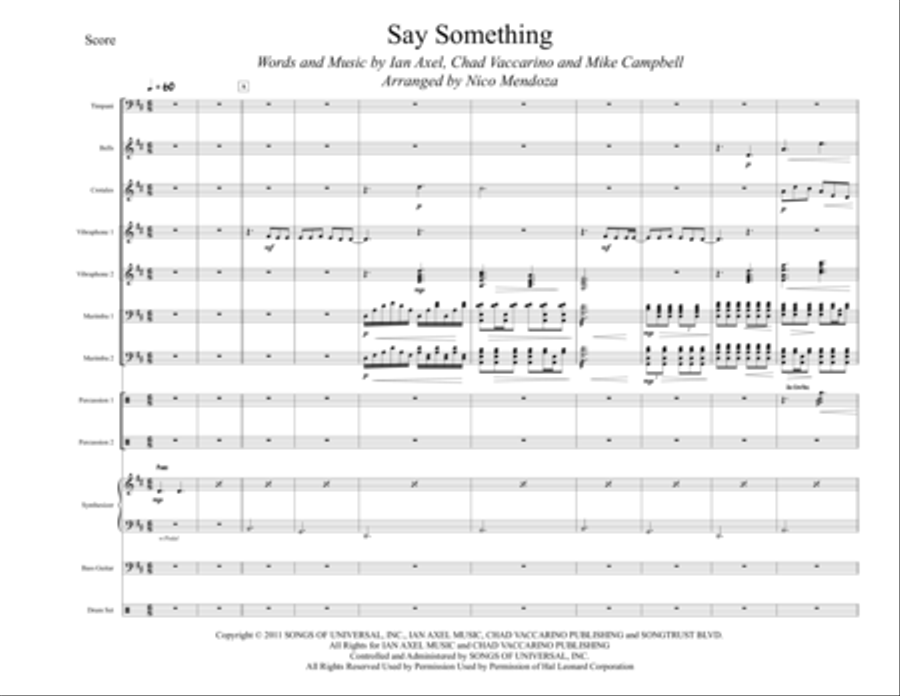 Say Something Say Something School and Community scores gallery preview page 1
