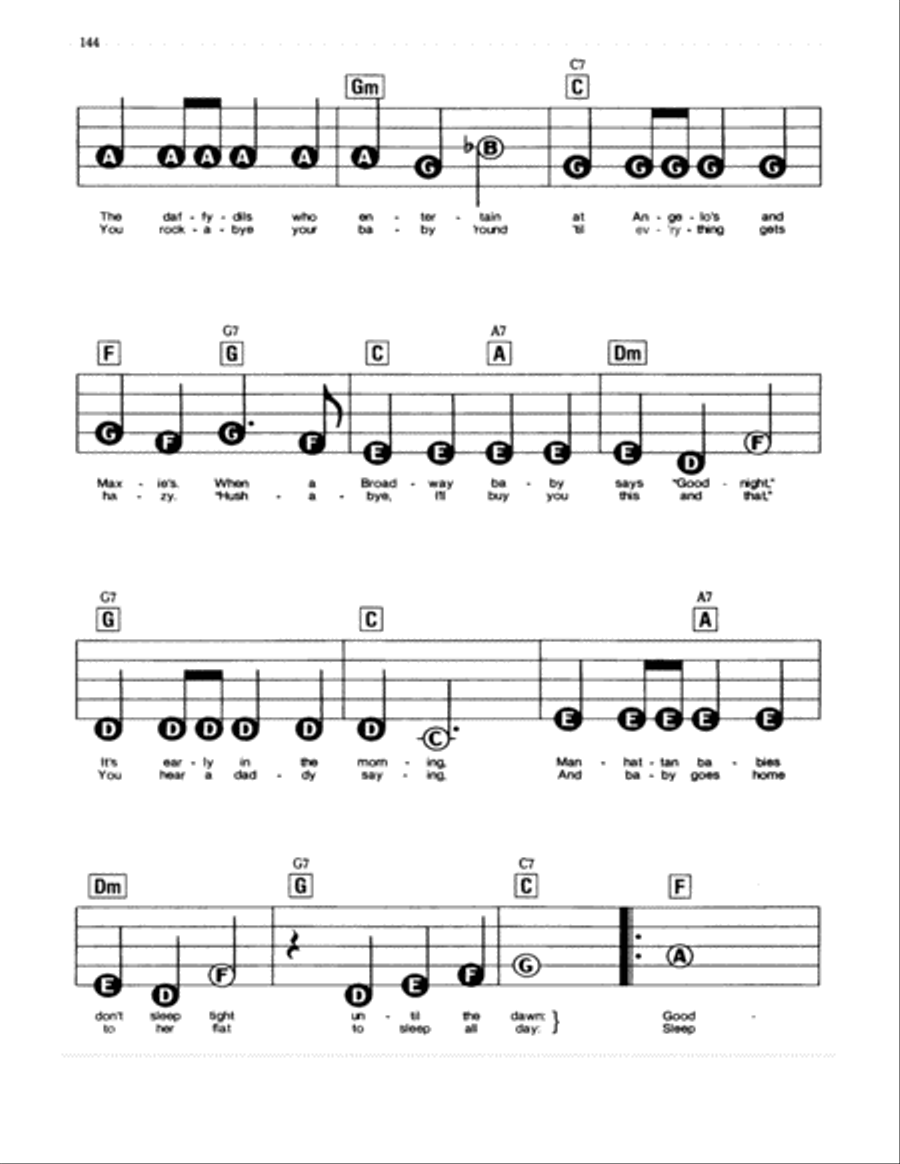 Lullaby Of Broadway Electronic Keyboard scores gallery preview page 2