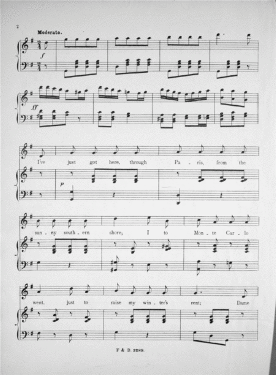 The Man That Broke the Bank at Monte Carlo Voice scores gallery preview page 4