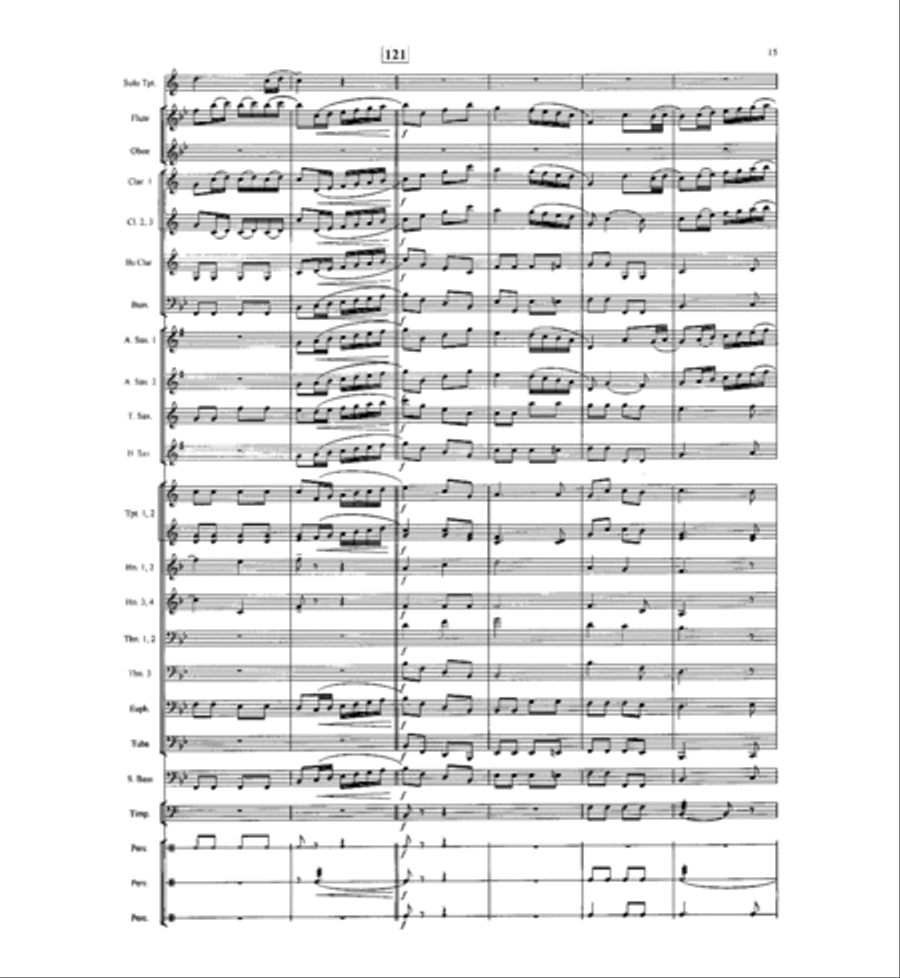 Allegro from Concerto for Trumpet Concert Band scores gallery preview page 14