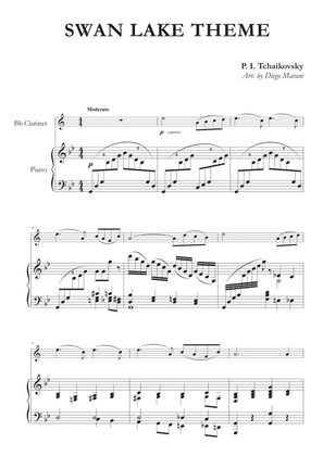 Book cover for Swan Lake Theme for Clarinet and Piano
