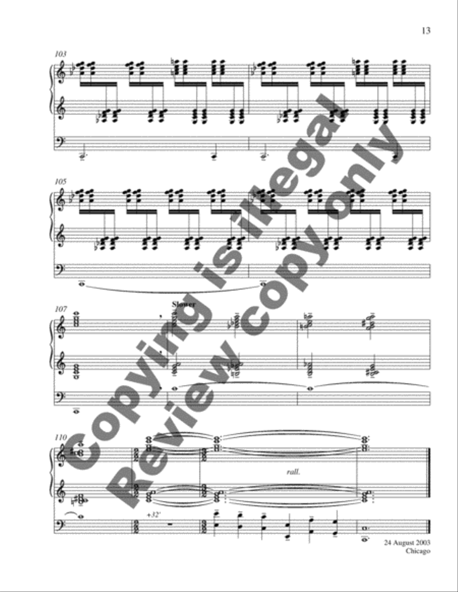 Toccata on Psalm 96 Organ scores gallery preview page 12