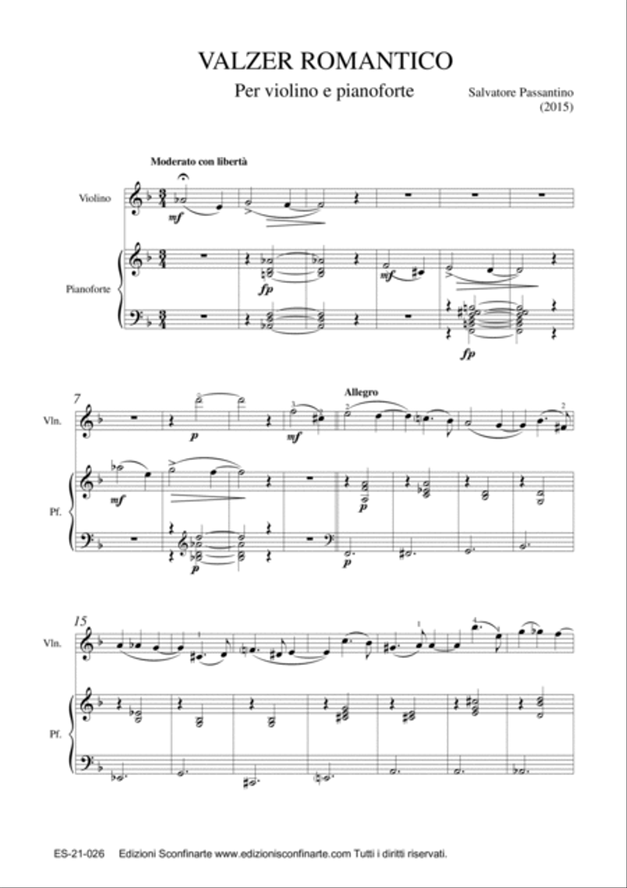 Salvatore Passantino: VALZER ROMANTICO (ES-21-026)