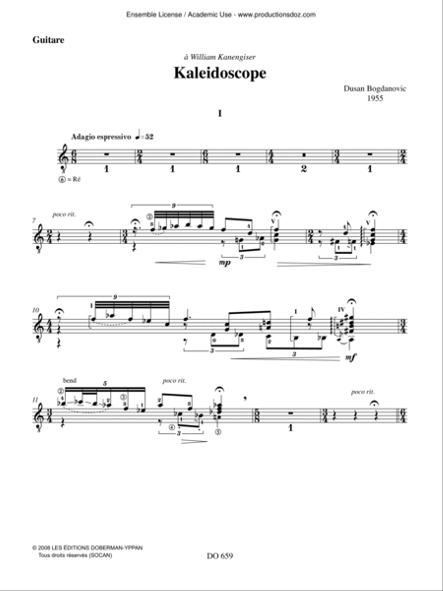 Kaleidoscope - Concerto (partie guitare) Orchestra scores gallery preview page 3