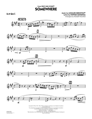 Book cover for Somewhere (from West Side Story) - Alto Sax 2