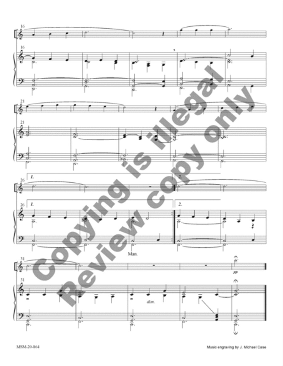 Four Chorale Meditations for Organ and Solo Instrument Organ scores gallery preview page 16
