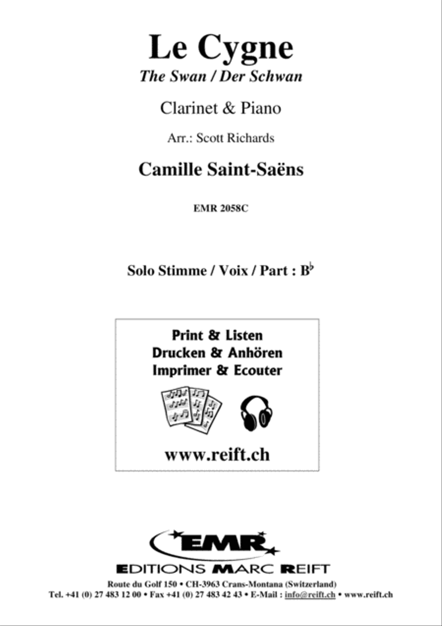 Le Cygne Clarinet Solo scores gallery preview page 2
