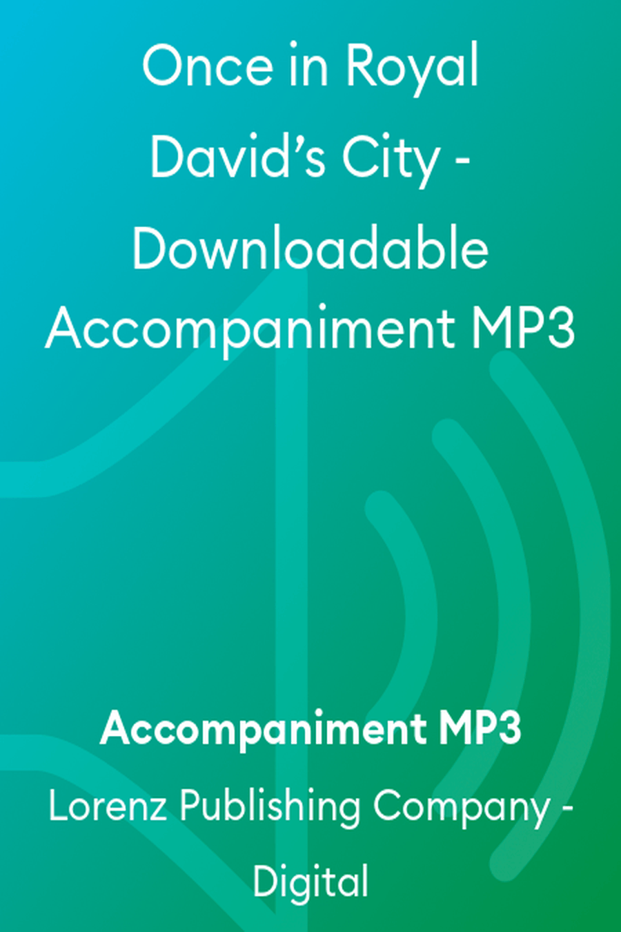 Once in Royal David's City - Downloadable Accompaniment MP3 Accompaniment MP3 scores gallery preview page 1